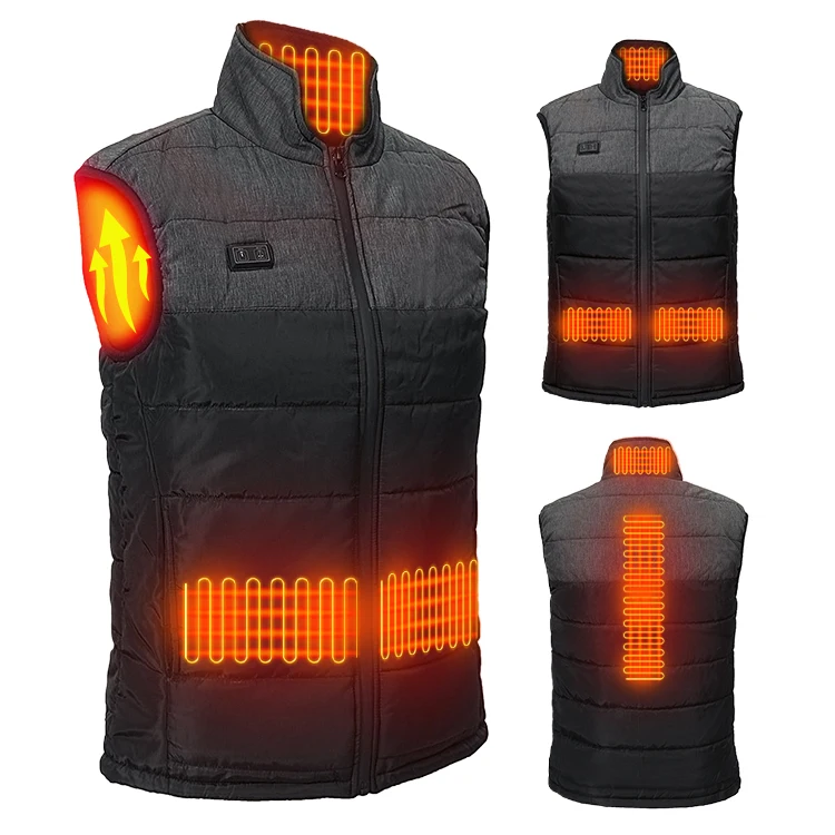

Lightweight Slim Fit Insulated USB Charging Sleeveless Comfortable Thermal Heated Men Women Down Clothes outdoor cycling Vest