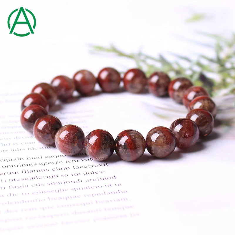 

Arthurgem Stone Beaded Bracelet Red Light Auralite 23 Bracelet Natural for Women Men Gemstone CLASSIC Fashion AA Natural Color