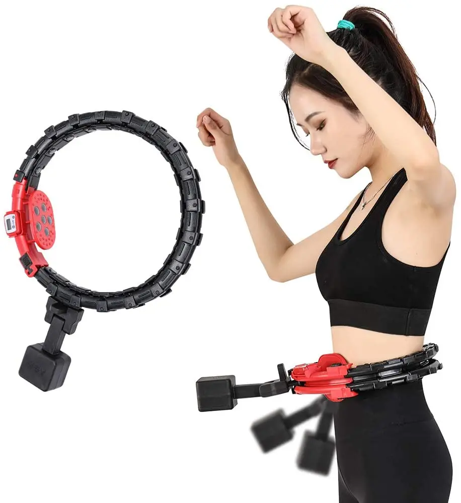 

New Mobile Gym Fitness Hula Hoops Aros De Hula Equipment Magnetic Therapy Hula Ring Free Shipping, Black