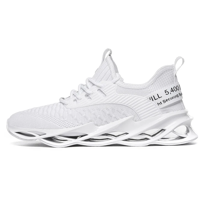 
2020 New style TPU sole fly weaving upper white casual sport blade tide men running shoes good quality oem service china 