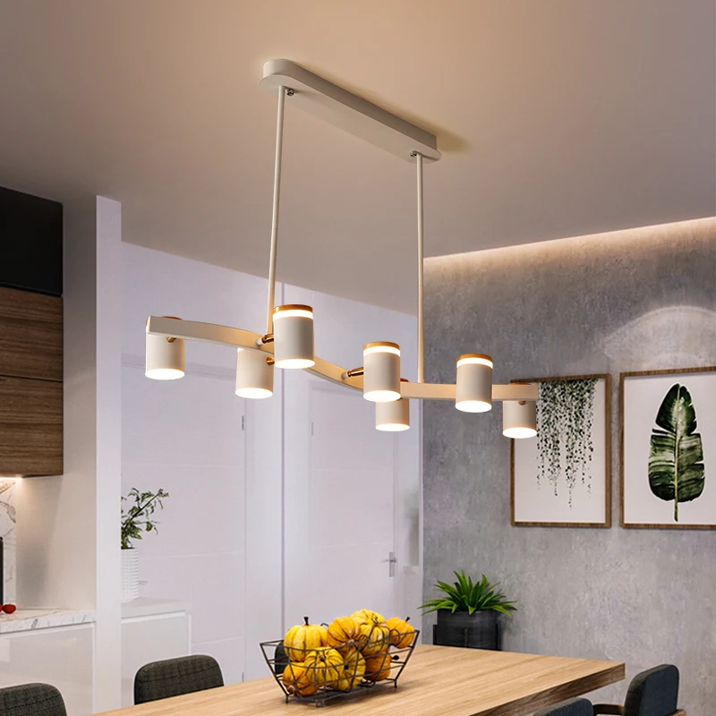 Acrylic lampshade designer led nordic simple modern long strip living room industrial pendant light