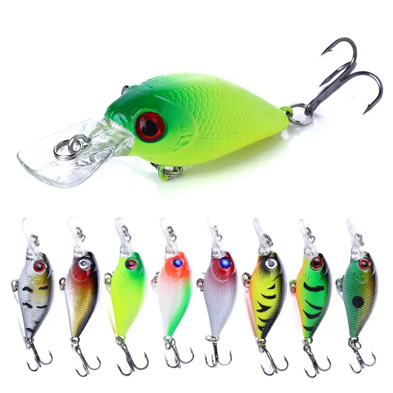 

5CM/4.4G Mini Fishing Gear Tackle Blank Freshwater Fishing Crankbaits Lure For Sea, 8 available colors to choose