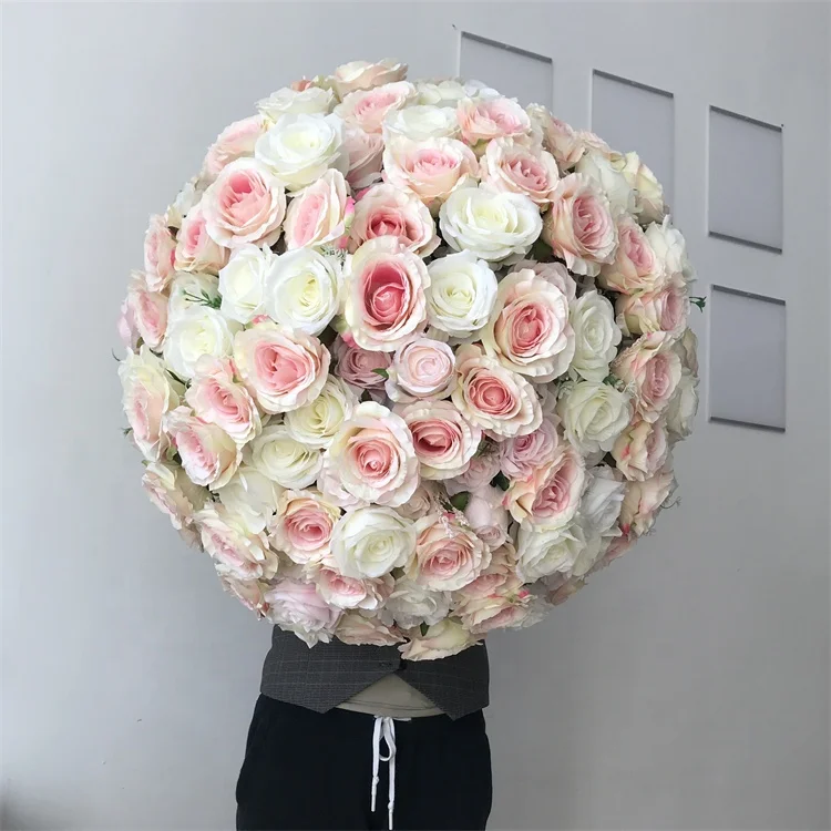 

YR 2502 Elegant Handmade Artificial Flower Ball Arrangement Customized Centerpiece Flower and Wedding Decoration Supplies