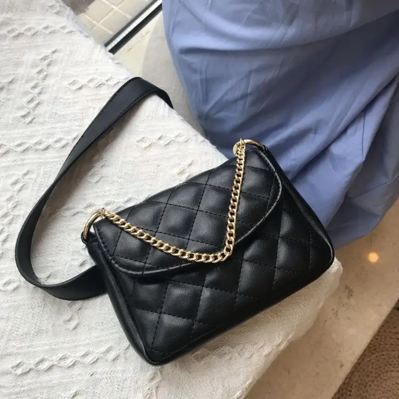 

Mini PU designer lattice pattern ladies handbags wholesale cosmetic bag