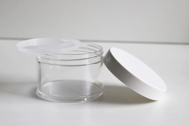 150ml Body Butter Jar,Body Scrub Container Clear Petg Jar With White