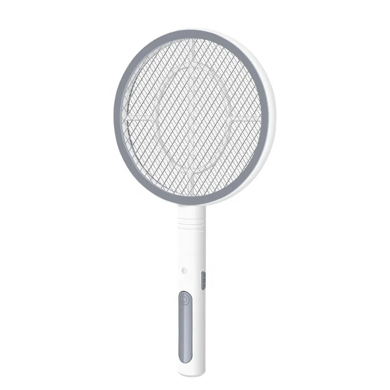 

Abs Low Voltage Pest Control Electric Mosquito Swatter Killer Battery Racket Unique Hand Usb Rechargeable Electric Fly Swatter, White