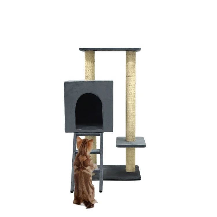 

Custom Promotional Cat Climbing Frame Toy Tree Rear Scraper Pillar Scratcher for Cats Interactive Toys Pet Cat Funny, Gray