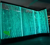 

L-shaped dancing LED water panel bubble wall