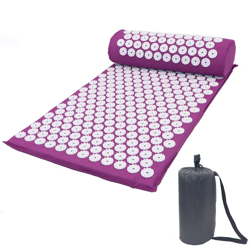 

Massage Mat Acupuncture Shakti Yoga Acupressure Mat And Pillow Set, Green, blue, black, purple , grey or customized color