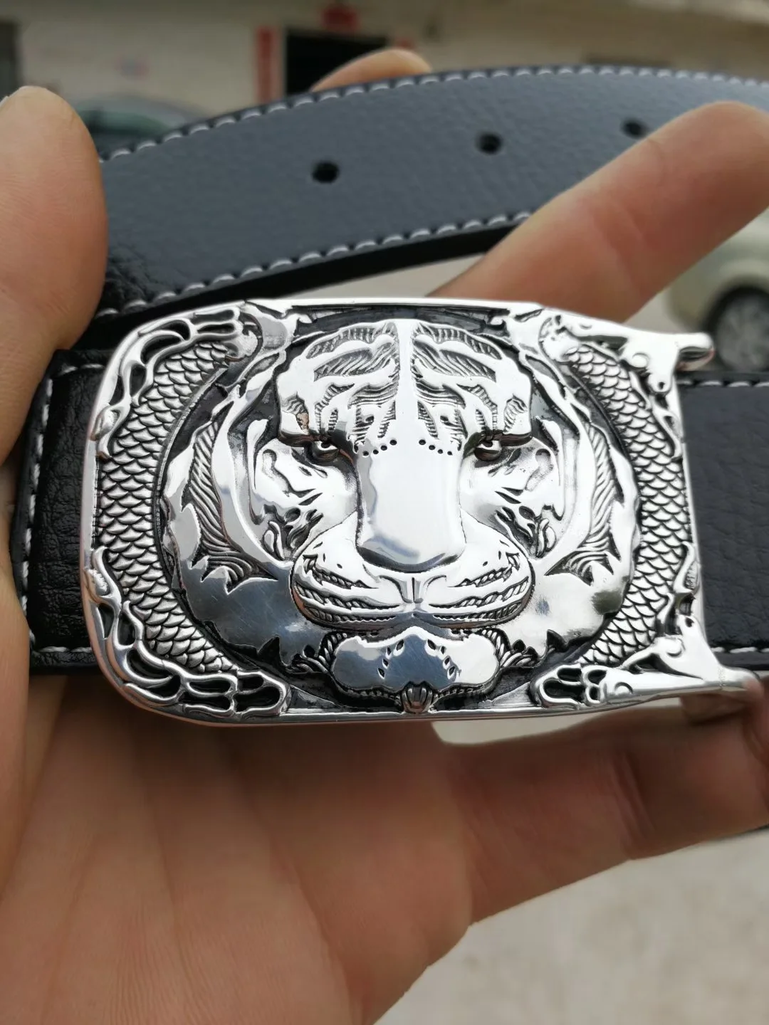 40mm Pure Silver Customized Belt Buckle 