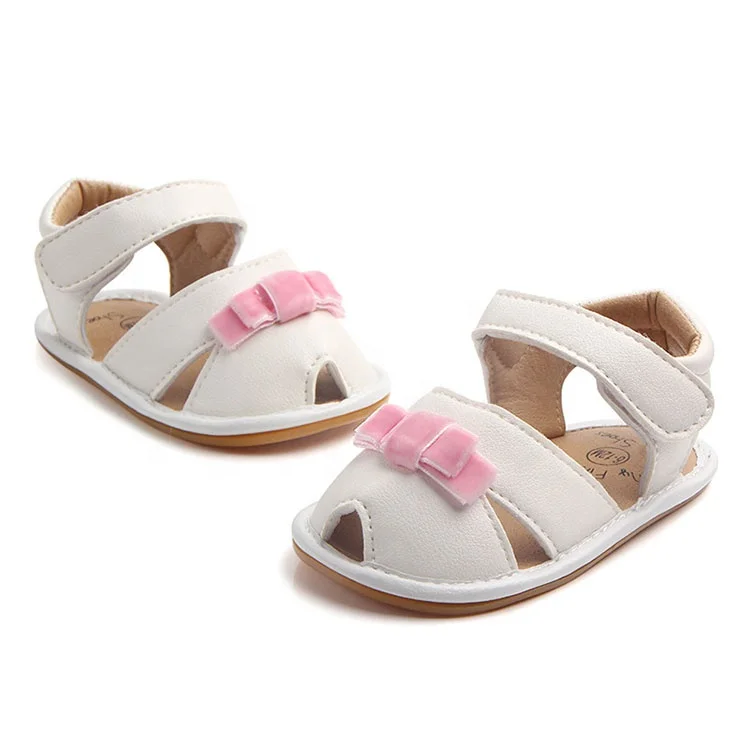 

2021 high quality leather soft sole bow infant girl sandals, As pics shown
