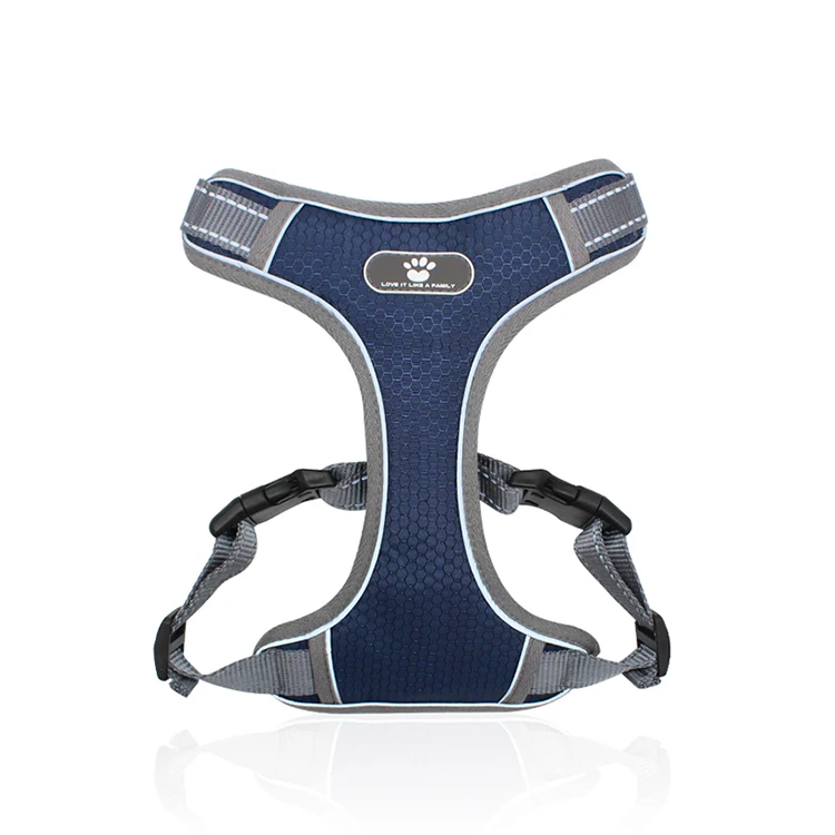 

Dog Vest No Pull Dog Harness And Leash Adjustable, Dark blue/blue/orange