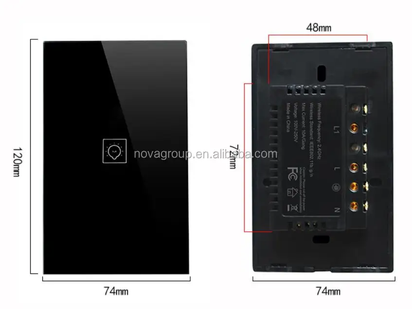 1 2 3 gang US Zigbee Smart Light Wall Switch work with Alexa, google home. Zigbee 3.0 touch panel switch, no neutral cable - ANKUX.COM