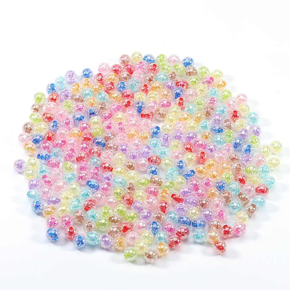 

Hot sale acrylic light color pop flower crystal beads necklace bracelet diy accessories materials Beads For Jewelry Making, Multicolor