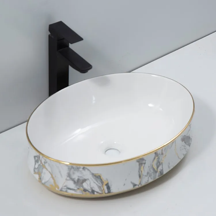 modern-bathroom-sink-bowl-9745A-E-550-perspective-detail-dual-gold-borders-concave-profile-white-gloss-interior