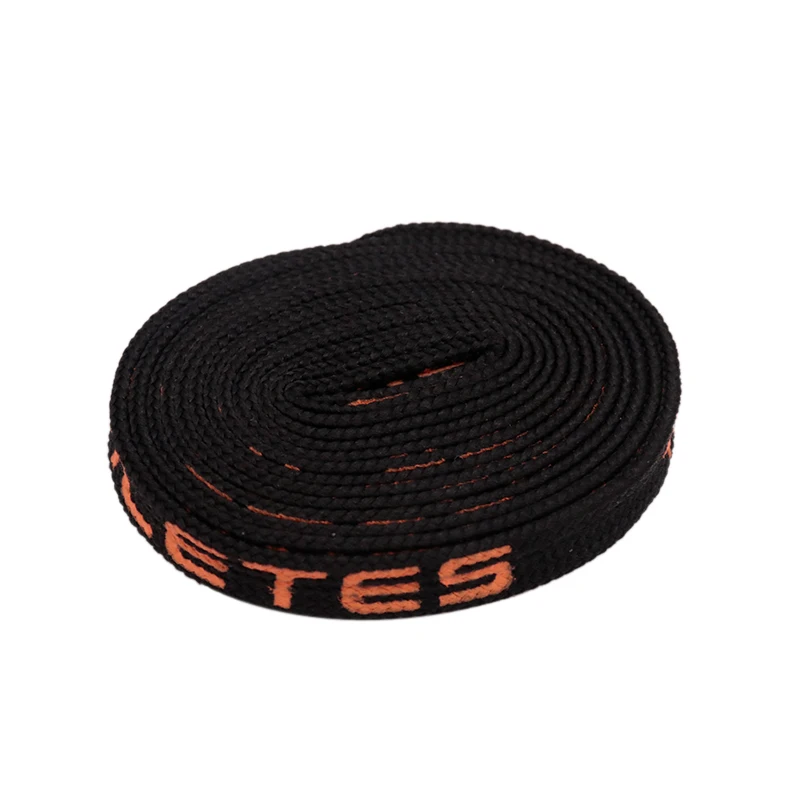 

Coolstring Professional Laces Supplier Brand New Support Custom Design Logo And Color 140CM Length Flat Orange Printed Shoe Laces, Customized