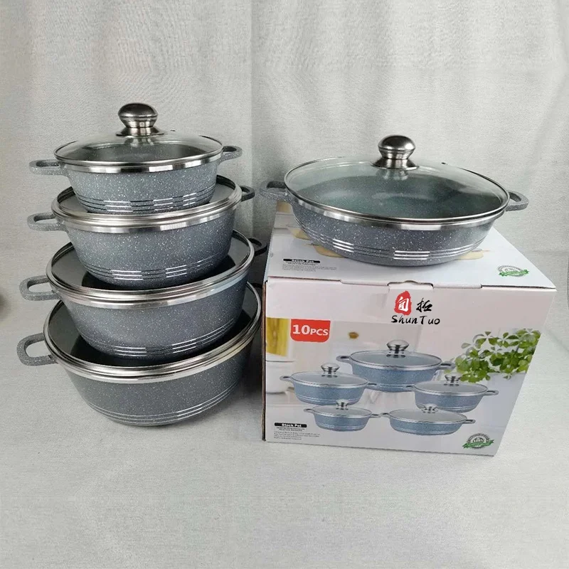 

kitchen ware aluminum non stick pot set granite cooking pots dessini ceramic nonstick cookware sets cookware, Customized color