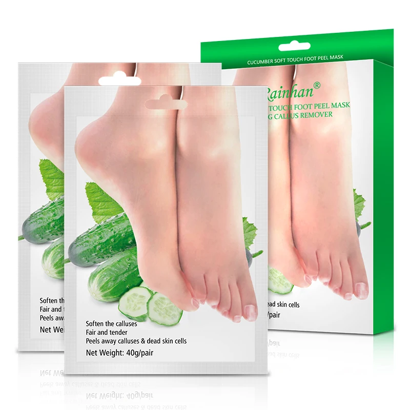 

Cucumber Foot Mask Private Label Organic Feet Peeler Spa Pedicure Treatment Beauty Peeling Exfoliating Skin Care Foot Mask