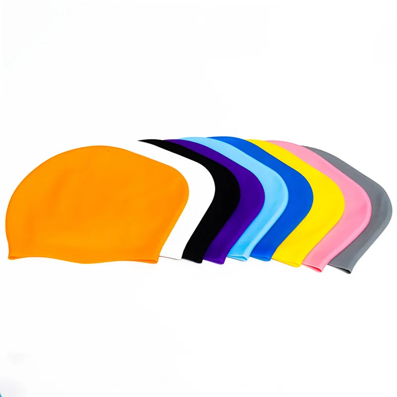 Plus Size Professional Swim Cap Comfortable Durable Swimming Silicone Caps Workout Outdoor Swim Cap for Long Hair Women
