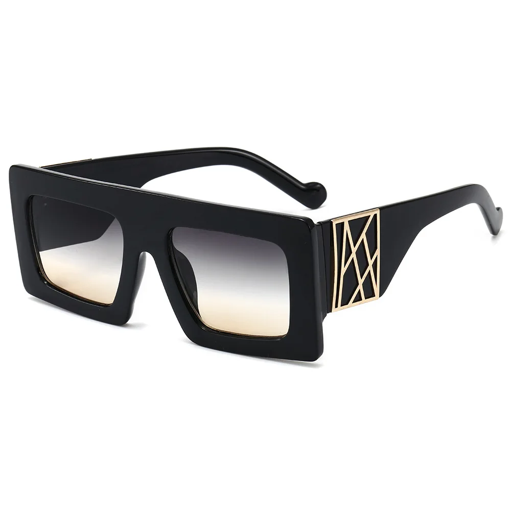 

Retro Fashion Oversized Square Pc Full Frame Designer Sunglasses For Women Female