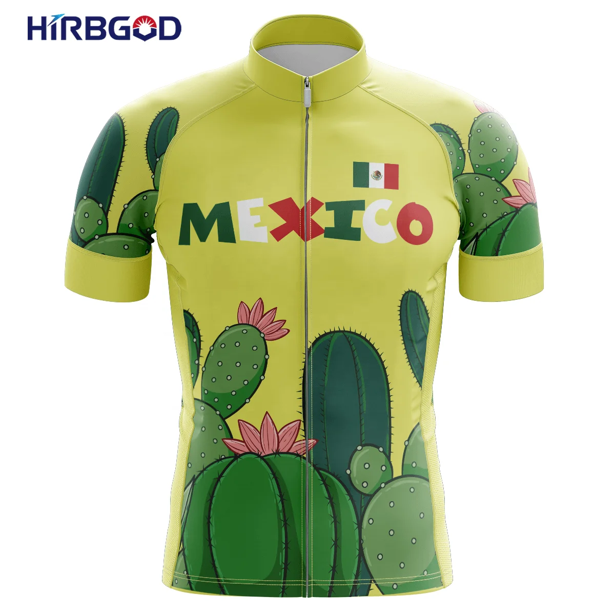 

HIRBGOD TYZ806-01 Mexico Funny plant cycle jersey Men short sleeve bike jersey Comfortable cycling jersey Plus Size cycling wear