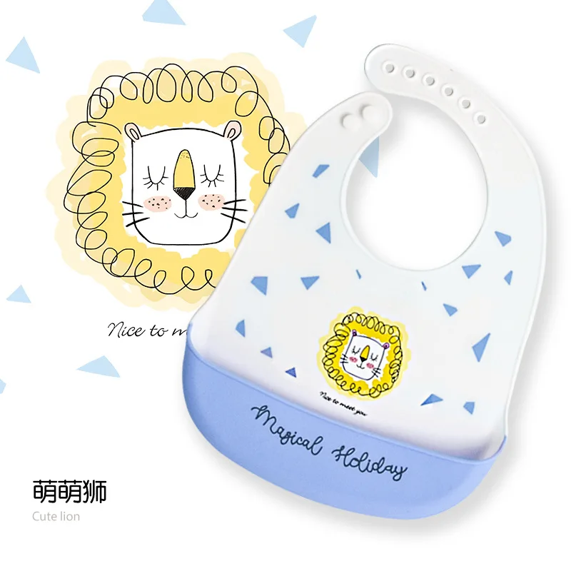 

Customized Baby Cute Bandana Drool Bib Soft Silicone BPA free Baby Bib Set Easily Wipees Clean Waterproof Baby Silicone Bib