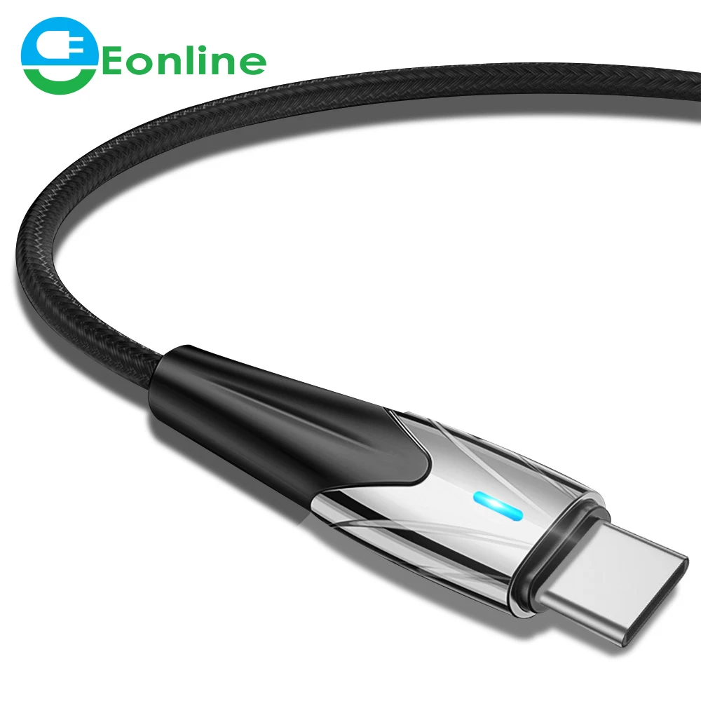 

EONLIN 1M 2M 3M USB Type C Cable for xiaomi USB C Zinc alloy Mobile Phone Cable Fast Charging Type C Cable for USB Type-C, Gray , black , red , blue