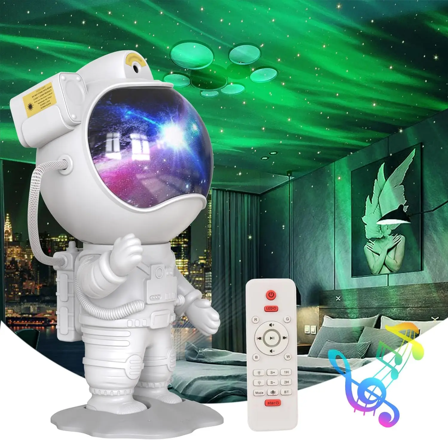 

New Trends Wupro Astronaut Galaxy Projector Bluetooth Star Light Atmosphere Lamp Fantasy Starry Night Light Star Light Projector