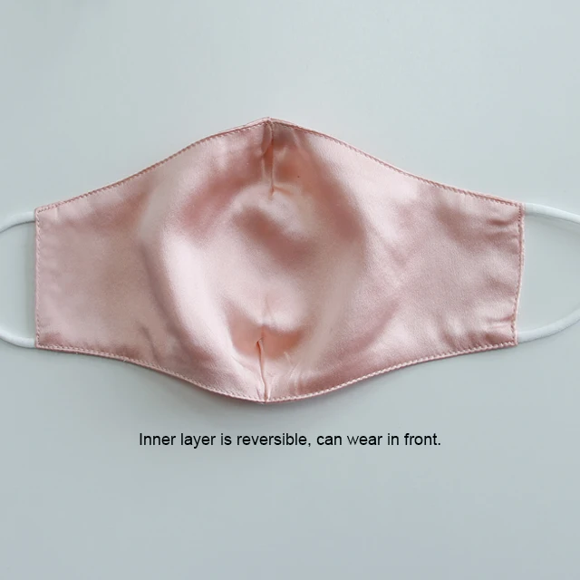 
BOOOGE Reversible Natural Pure Breathable Fabric Reusable Silk Mouth Muffle Cover 