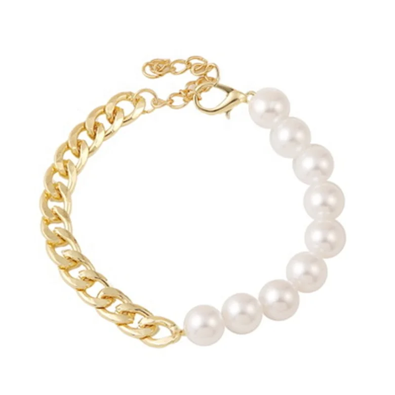 

Pearl Fashion Women's Bracelet Simple Individuality Irregular Bracelet, Gold