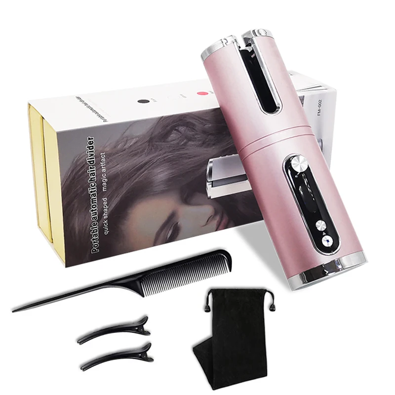 

Portable USB Wireless Ceramic Rotating Hair Curler Cordless Automatic Hair Curling Iron With LCD Display, Customized