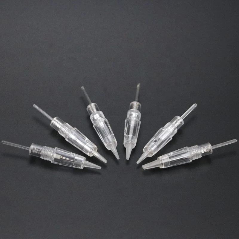 

Microblading Tattoo Needles Disposable Stainless Steel Sterilized Permanent Makeup Machine Cartridges Needles, Transparent