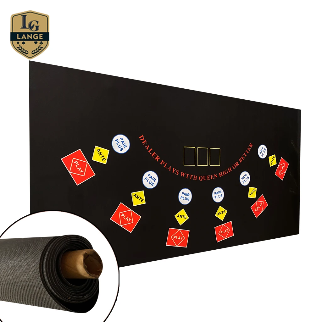 Texas Hold'em Game Poker Mat Digital Print Fire Resistance Casino Table Rubber Cloth
