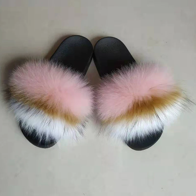 

Professional High Quality Furry Slippers For Women wholesale fashionable sandals fur slides, Customized