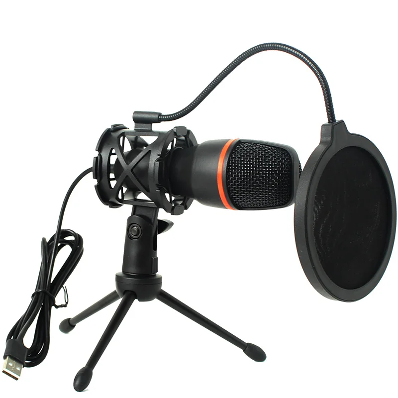 

RGB FLASH 3.5mm wired plug and play usb condenser gaming microphones for pc