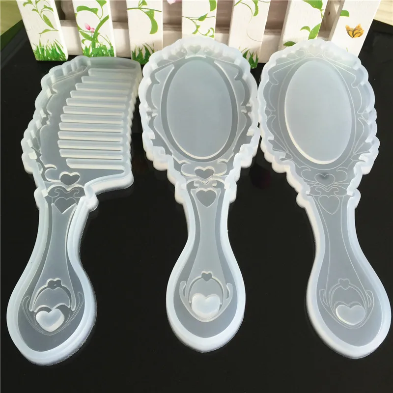 

Mirror mould silicone princess comb mold for resin crafts DIY, Random