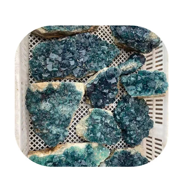

Wholesale natural quartz crystals crafts fengshui home decor natural green fluorite crystal cluster specimens for sale