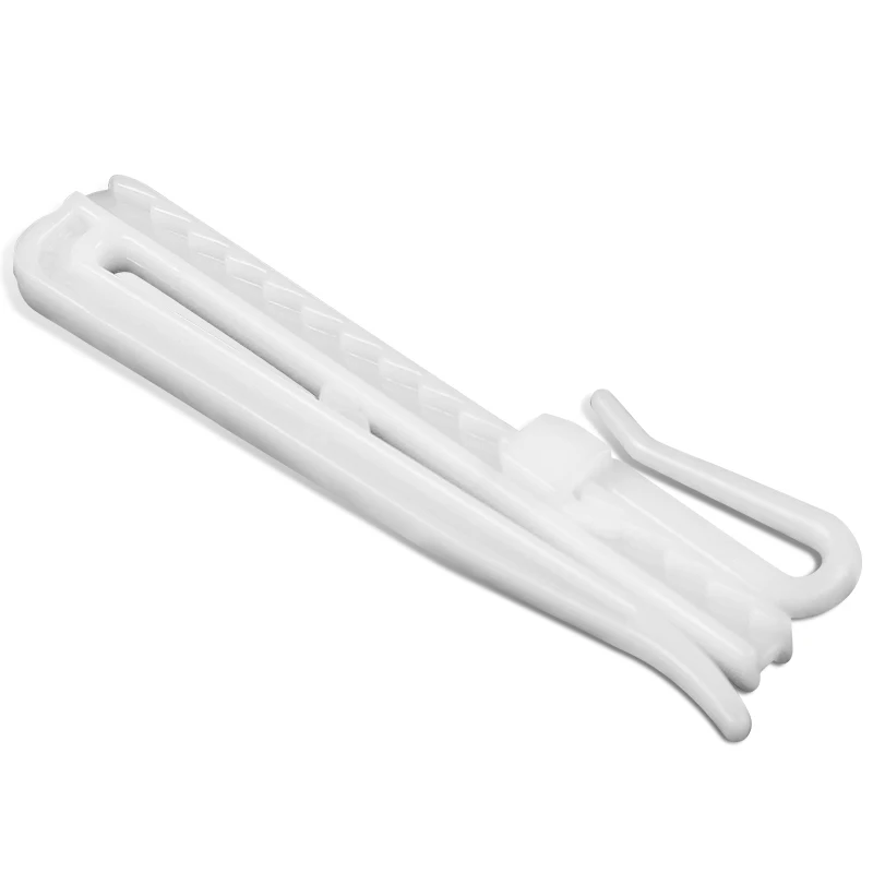 

Toothed slide freely adjustable white plastic curtain hook