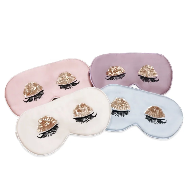 

Natural Silk Eye Shades Eyelashes Adjustable Luxury 19mm Mulberry Silk Sleep Mask, Picture