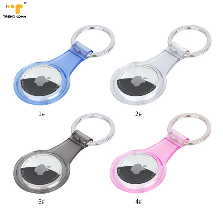 

2021 Holder Tracker Anti-lost Clear Silicone TPU Keychain Accessories Protective Case for apple Airtag