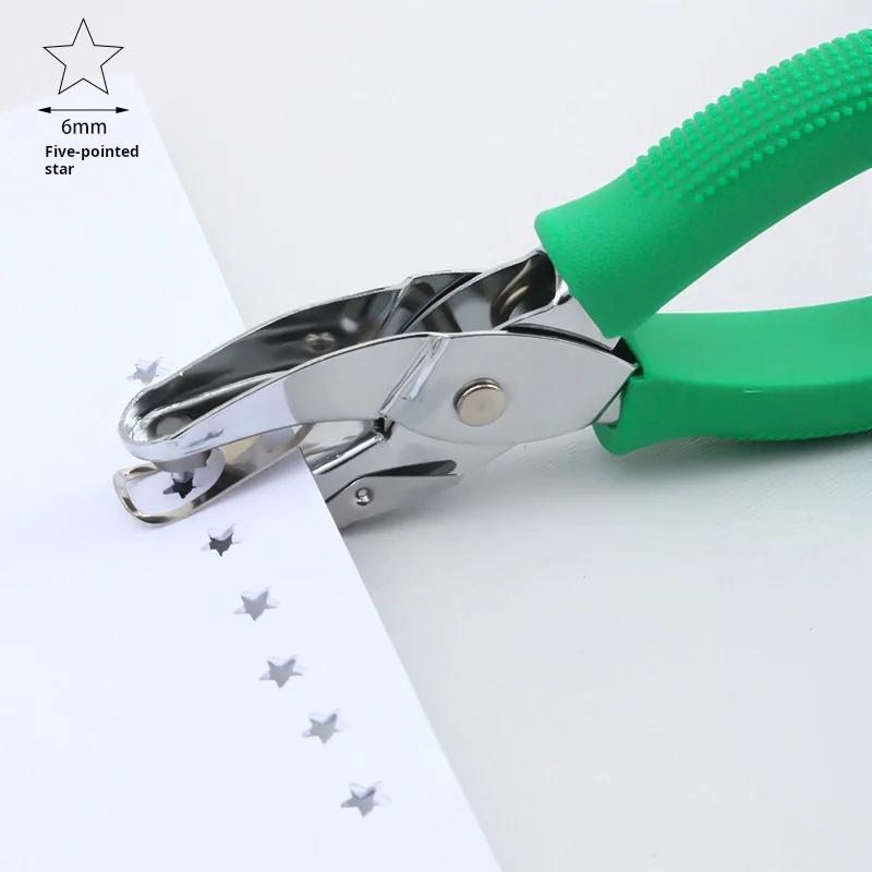 STARPRINT Love (672) Stainless Steel Rubber-Coated Labor-Saving Hole Punch for Paper with 1 Hole