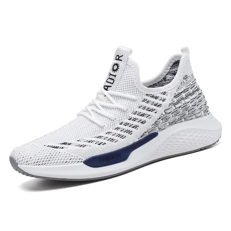 

2021 men shoes wholesale fashion casual knitted men's sports sneakers