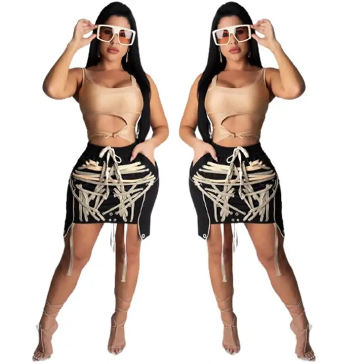 

Best Design Lacing Cool Fashion New Outfits Female Clothes Women Short Skirt Fashion Clothing Women'S Skirts