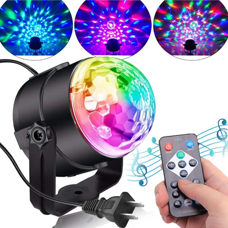 Party Lights DJ Disco Lights, RGB Led Sound Activated Laser Light with  Remote Control, USB Powered Flash Strobe Stage Lights for Parties Christmas