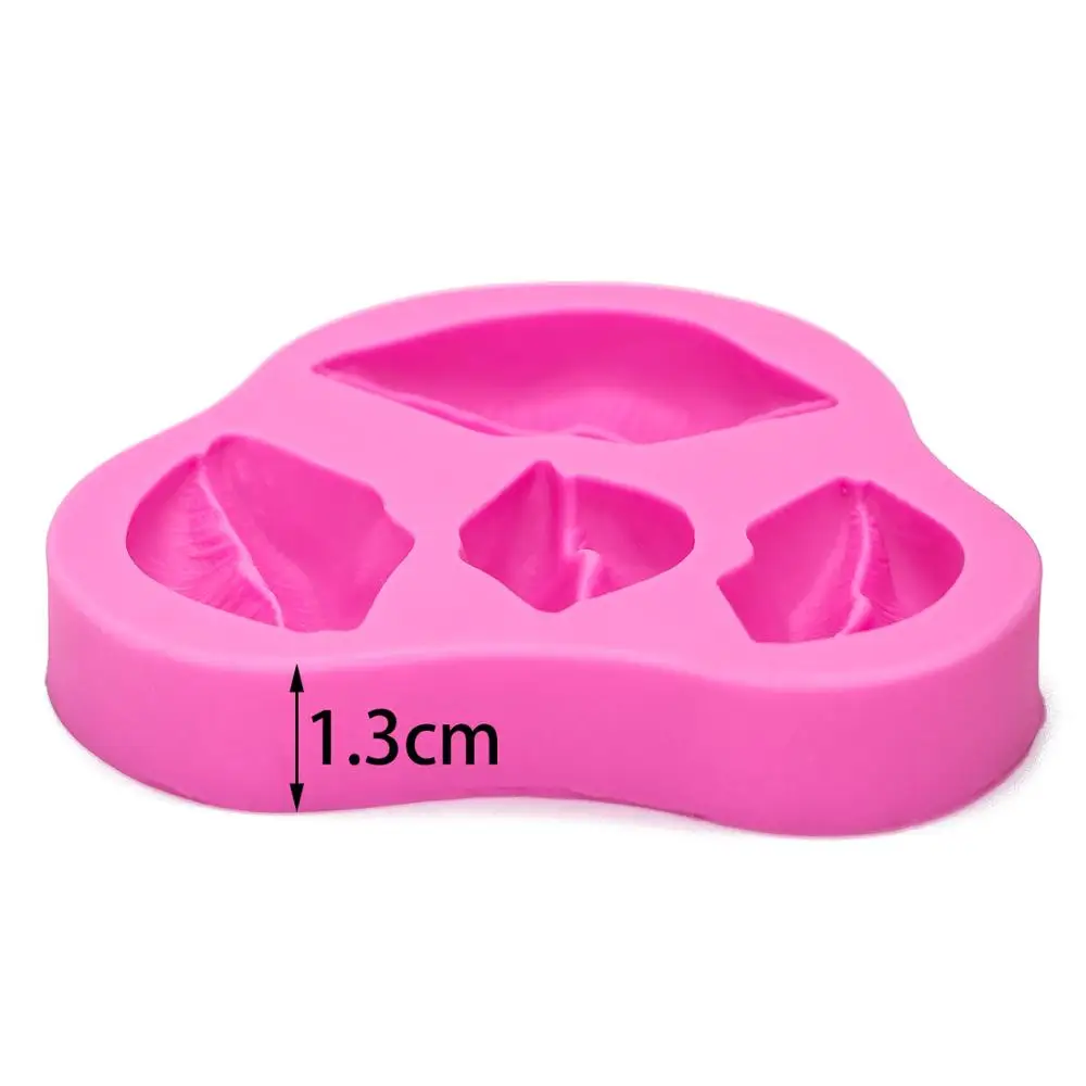 

Food Grade 3d Fondant Cake Silicone Mold Mouth Shaped For Polymer Clay Chocolate Pastry Soap Candy Making Decoration Tools, As photo