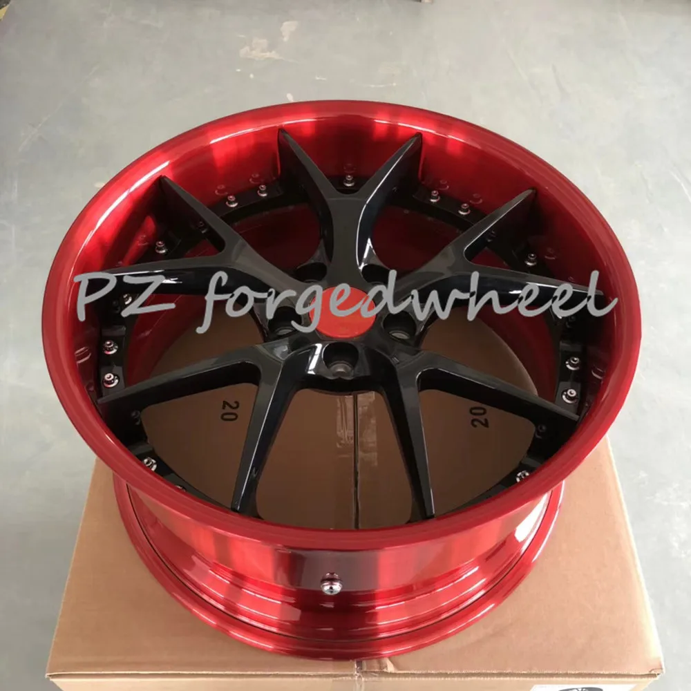 Aftermarket Wheels 19 Inch Black 114.3 X 5 Rims Red Lip For Honda Civic Buy Et 38 42