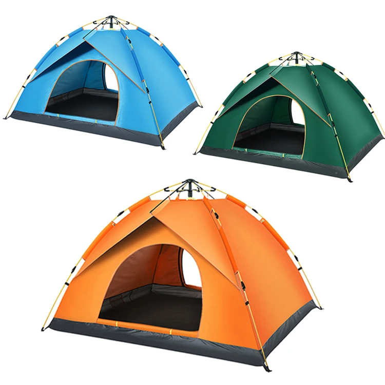 

Waterproof Outdoor Pop Up Camping Tent Automatic 4 Season Tent Shelter Tent For Travel, Green/orange/blue