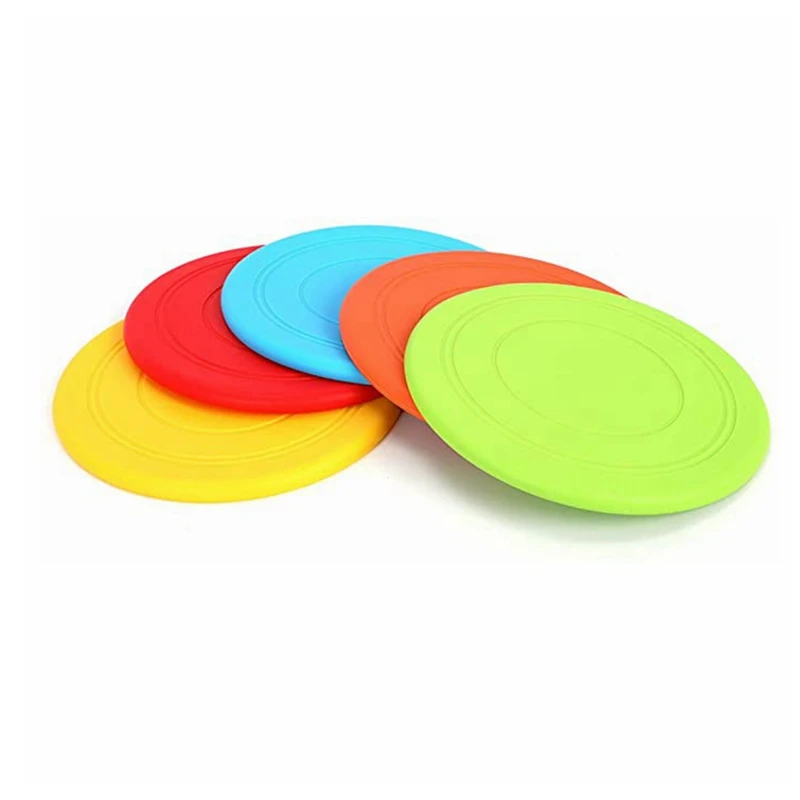 

Soft Frisbe Flying Disc Dogs Training Interactive Toys for Small to Medium Dog Outdoor Sport, Lightweight Floating Saucer, Blue/red/yellow/orange/green