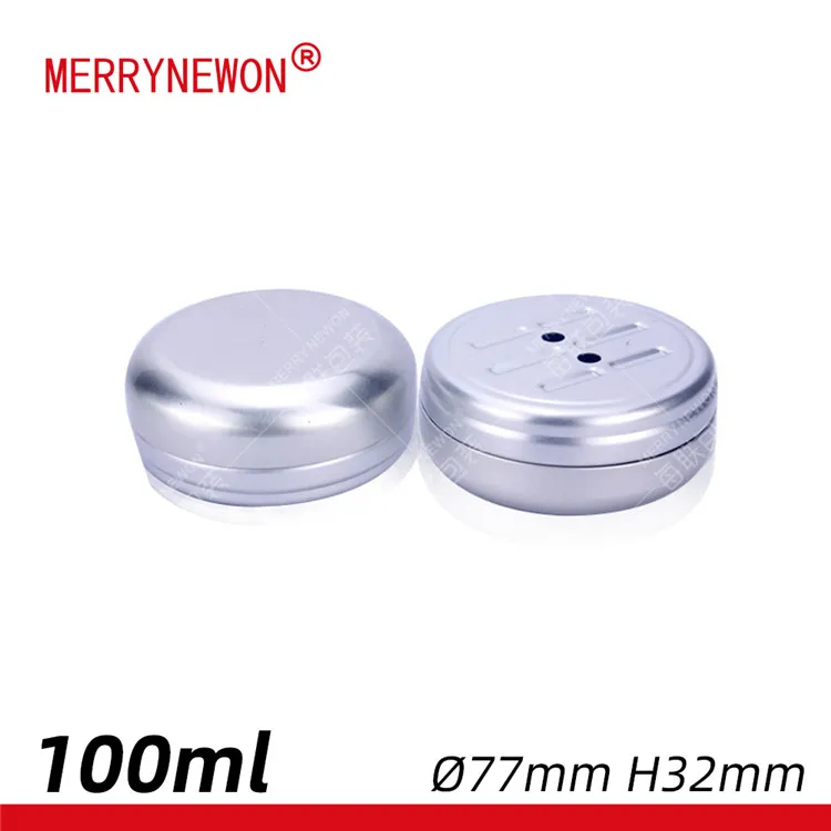 100g/ml scented aluminum metal beer can seamer 100ml cosmetic jar soap tin box with open hole 