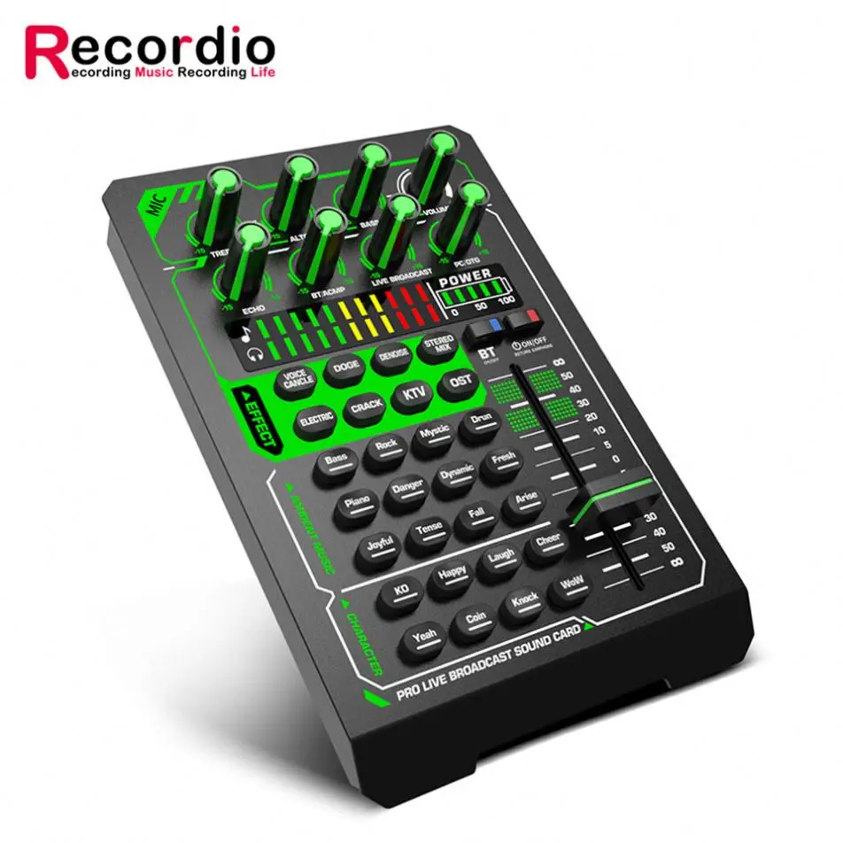 

GAX-H11 Plastic Recordio Pro Sound Card With Low Price, Black&white